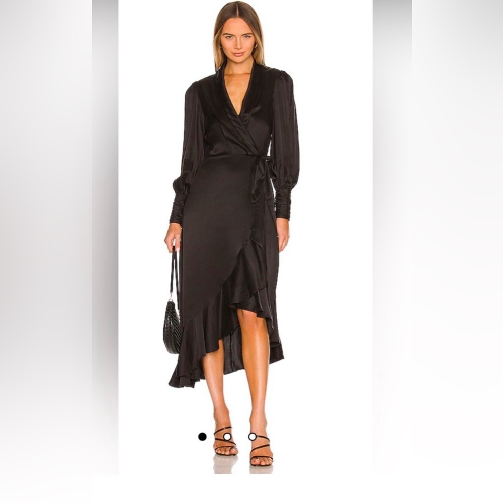 Zimmerman Black Wrap Miri Dress Size 3